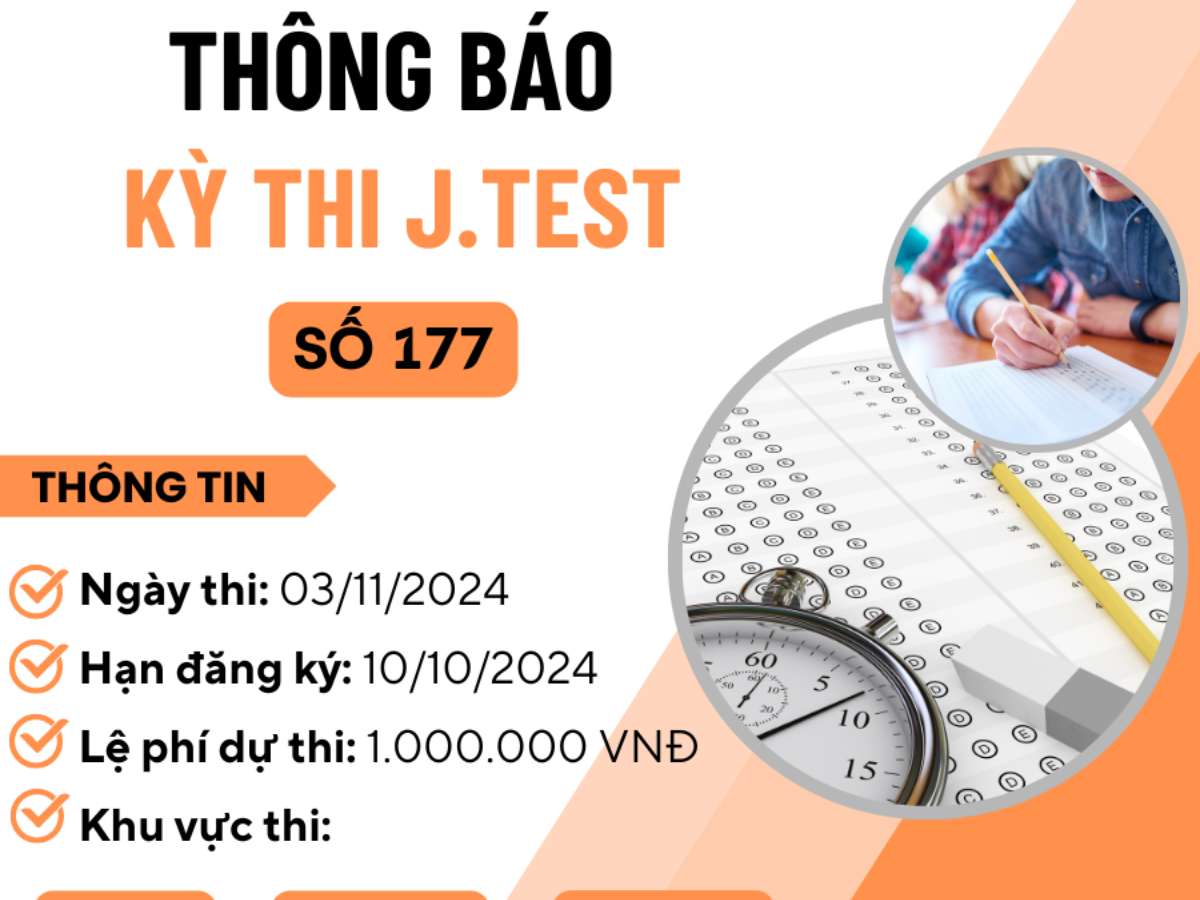 THÔNG BÁO KỲ THI SỐ 177