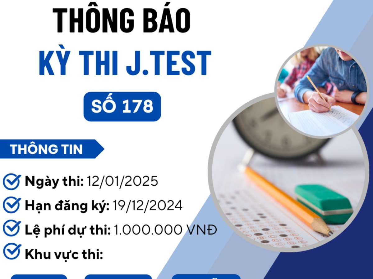 THÔNG BÁO KÌ THI SỐ 178